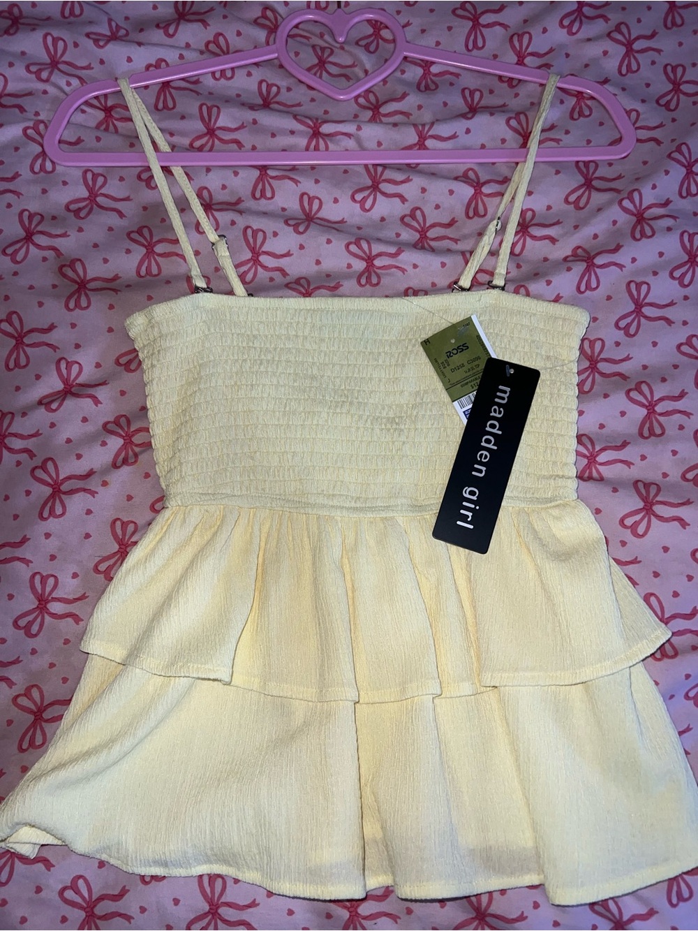 Pastel Yellow Babydoll Top